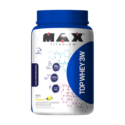 TOP WHEY 3W MAIS PERFORMANCE – 900g – Baunilha